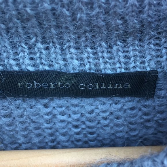 Roberto Collina grey mohair & wool cardigan w/pockets - size M - Picture 2 of 11